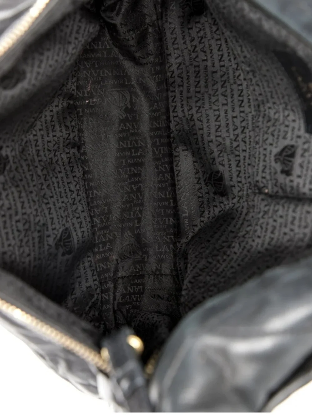 Lanvin Authentic Black Quilted Shoulder Bag - Picture 5 of 5